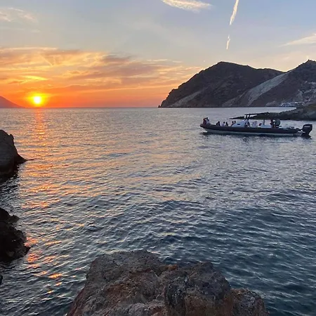 Lägenhet Milos Island-cavo Paradiso Twin Side Sea View-stunning Sunset View *